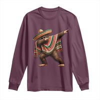 Funny Bigfoot Dabbing Cinco De Mayo Fiesta Long Sleeve Shirt