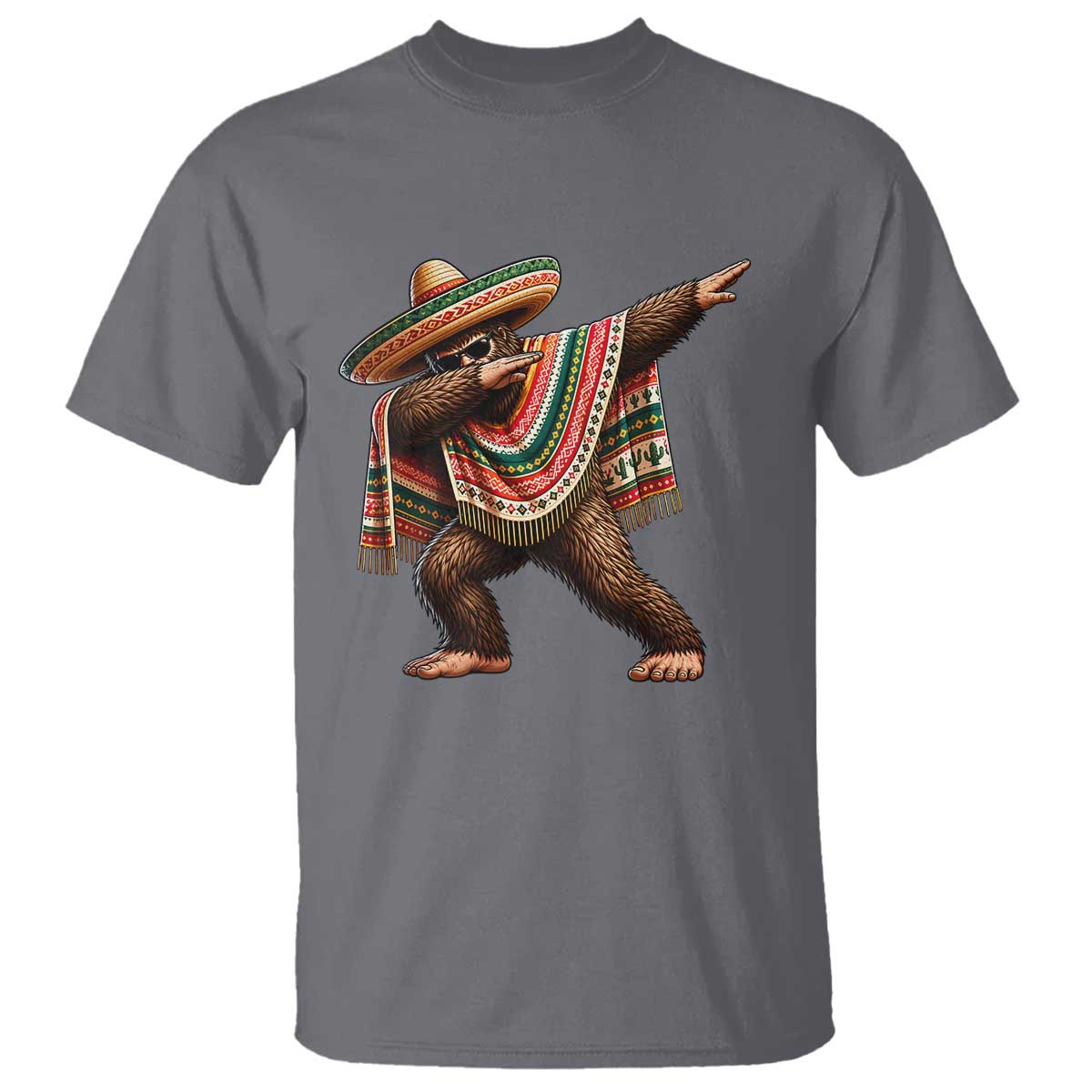 Funny Bigfoot Dabbing Cinco De Mayo Fiesta T Shirt