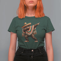 Funny Bigfoot Dabbing Cinco De Mayo Fiesta T Shirt For Women