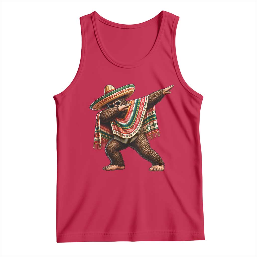 Funny Bigfoot Dabbing Cinco De Mayo Fiesta Tank Top