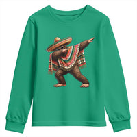 Funny Bigfoot Dabbing Cinco De Mayo Fiesta Youth Sweatshirt