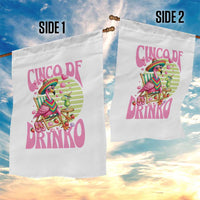 Cinco De Drinko Margarita Garden Flag Funny Flamingo Fiesta