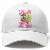 Cinco De Drinko Margarita Baseball Cap Funny Flamingo Fiesta