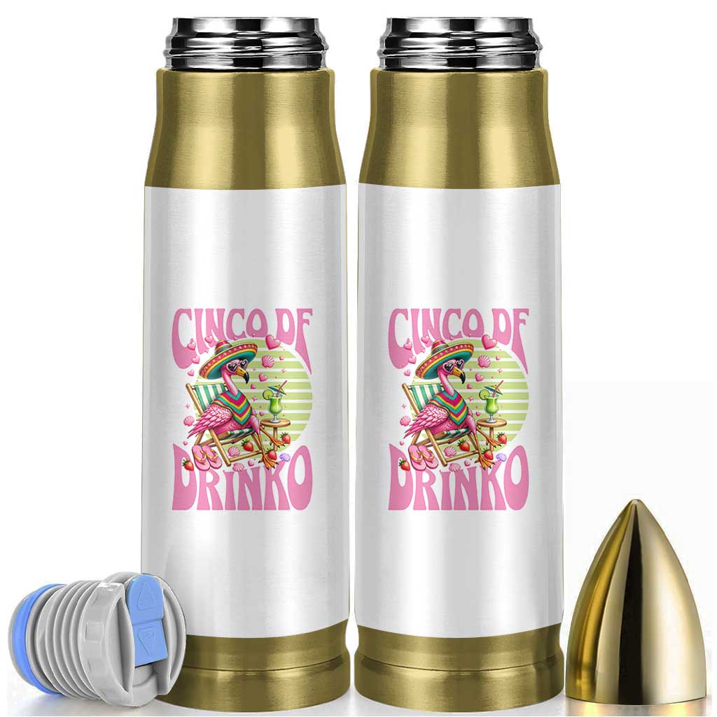Cinco De Drinko Margarita Bullet Tumbler Funny Flamingo Fiesta