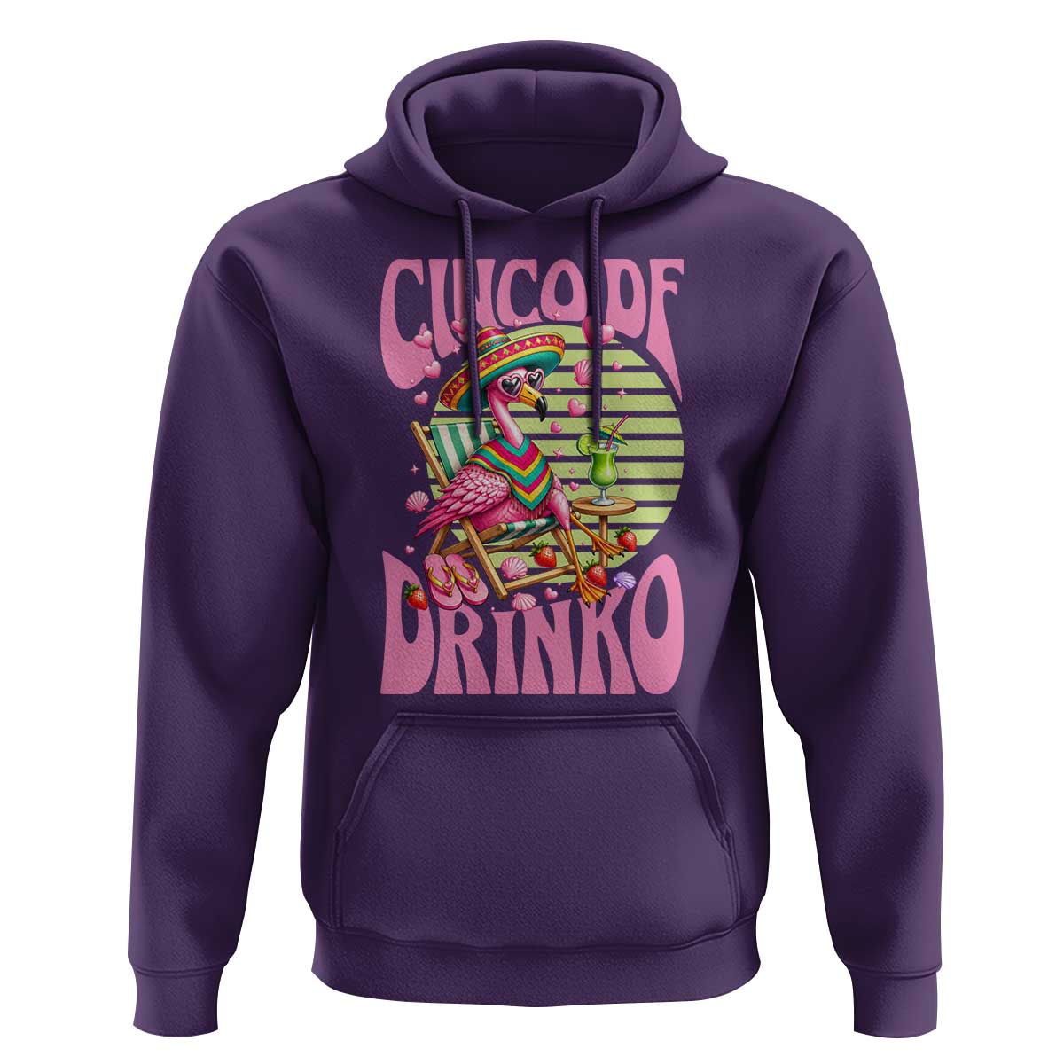 Cinco De Drinko Margarita Hoodie Funny Flamingo Fiesta