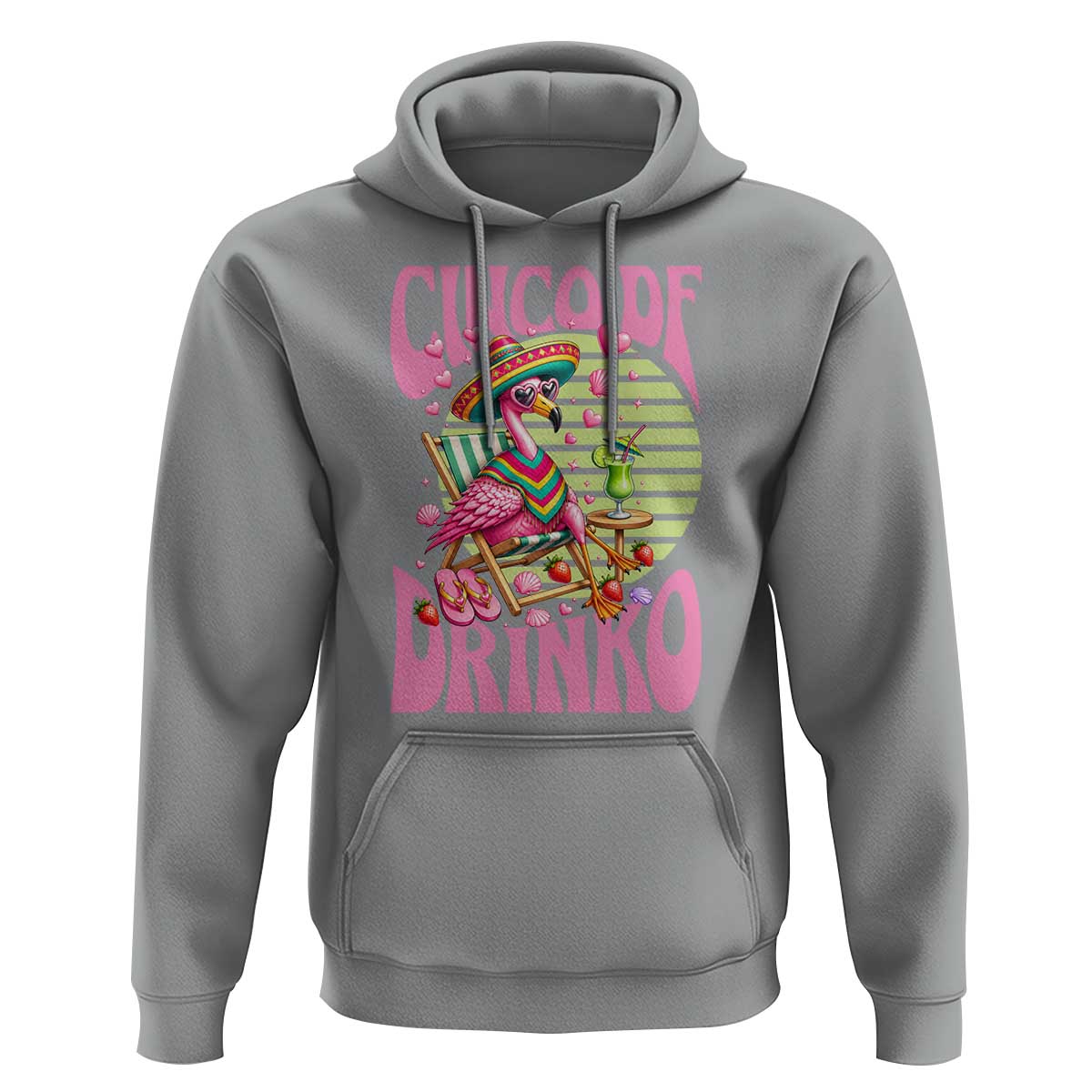 Cinco De Drinko Margarita Hoodie Funny Flamingo Fiesta