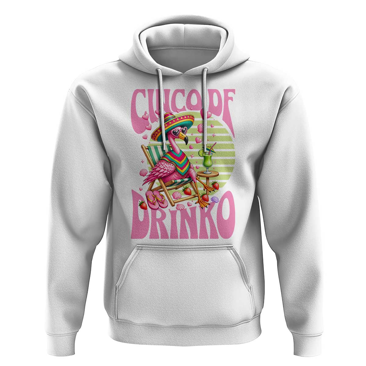Cinco De Drinko Margarita Hoodie Funny Flamingo Fiesta