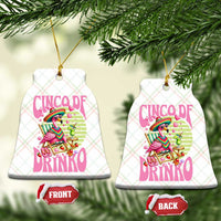 Cinco De Drinko Margarita Ceramic Ornament Funny Flamingo Fiesta