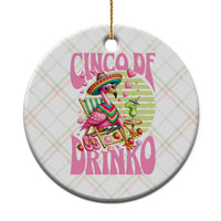 Cinco De Drinko Margarita Ceramic Ornament Funny Flamingo Fiesta
