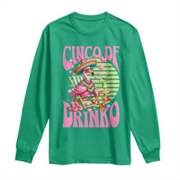 Cinco De Drinko Margarita Long Sleeve Shirt Funny Flamingo Fiesta