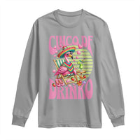 Cinco De Drinko Margarita Long Sleeve Shirt Funny Flamingo Fiesta