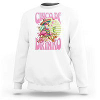 Cinco De Drinko Margarita Sweatshirt Funny Flamingo Fiesta