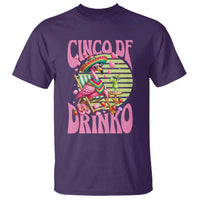 Cinco De Drinko Margarita T Shirt Funny Flamingo Fiesta
