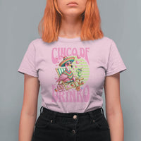 Cinco De Drinko Margarita T Shirt For Women Funny Flamingo Fiesta