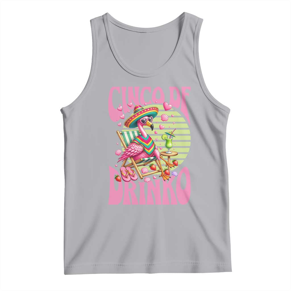 Cinco De Drinko Margarita Tank Top Funny Flamingo Fiesta