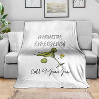 Margarita Emergency Mexican Fiesta Throw Blanket Funny Cinco de Mayo
