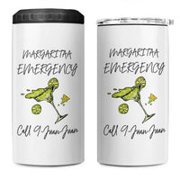 Margarita Emergency Mexican Fiesta 4 in 1 Can Cooler Tumbler Funny Cinco de Mayo