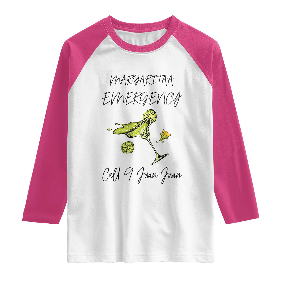 Margarita Emergency Mexican Fiesta Raglan Shirt Funny Cinco de Mayo