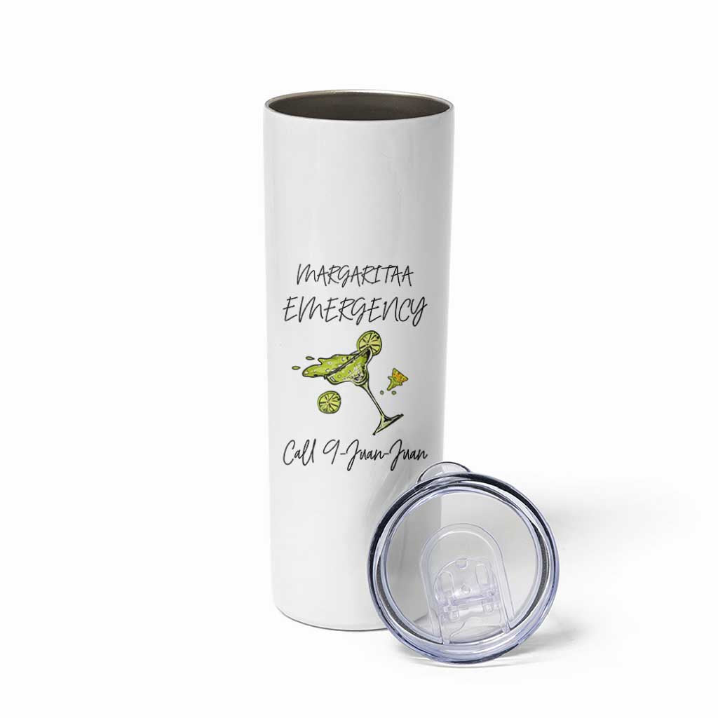 Margarita Emergency Mexican Fiesta Skinny Tumbler Funny Cinco de Mayo