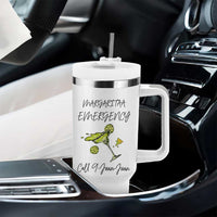 Margarita Emergency Mexican Fiesta Tumbler With Handle Funny Cinco de Mayo