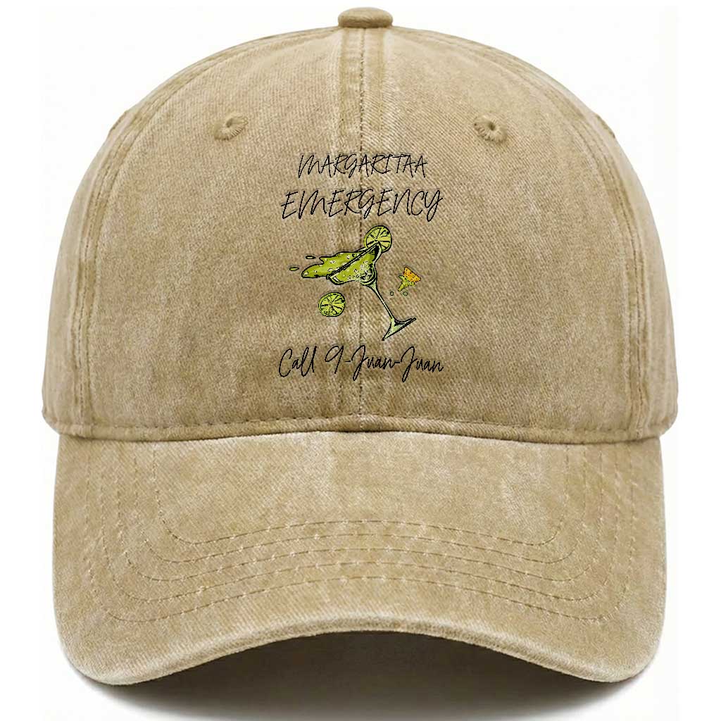 Margarita Emergency Mexican Fiesta Washed Cotton Baseball Cap Funny Cinco de Mayo