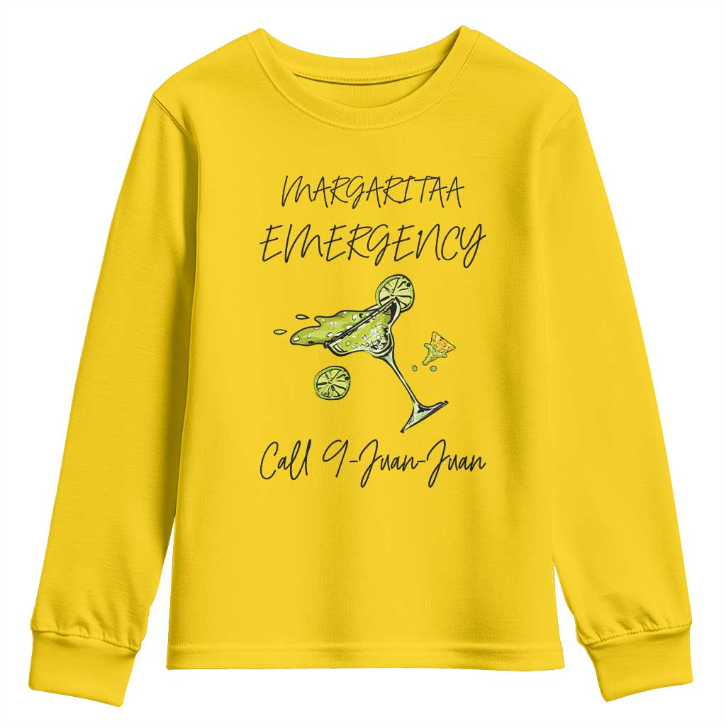 Margarita Emergency Mexican Fiesta Youth Sweatshirt Funny Cinco de Mayo