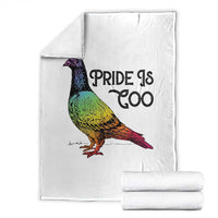 Pride Is Coo Pigeon Throw Blanket Funny LGBTQ Pride Month