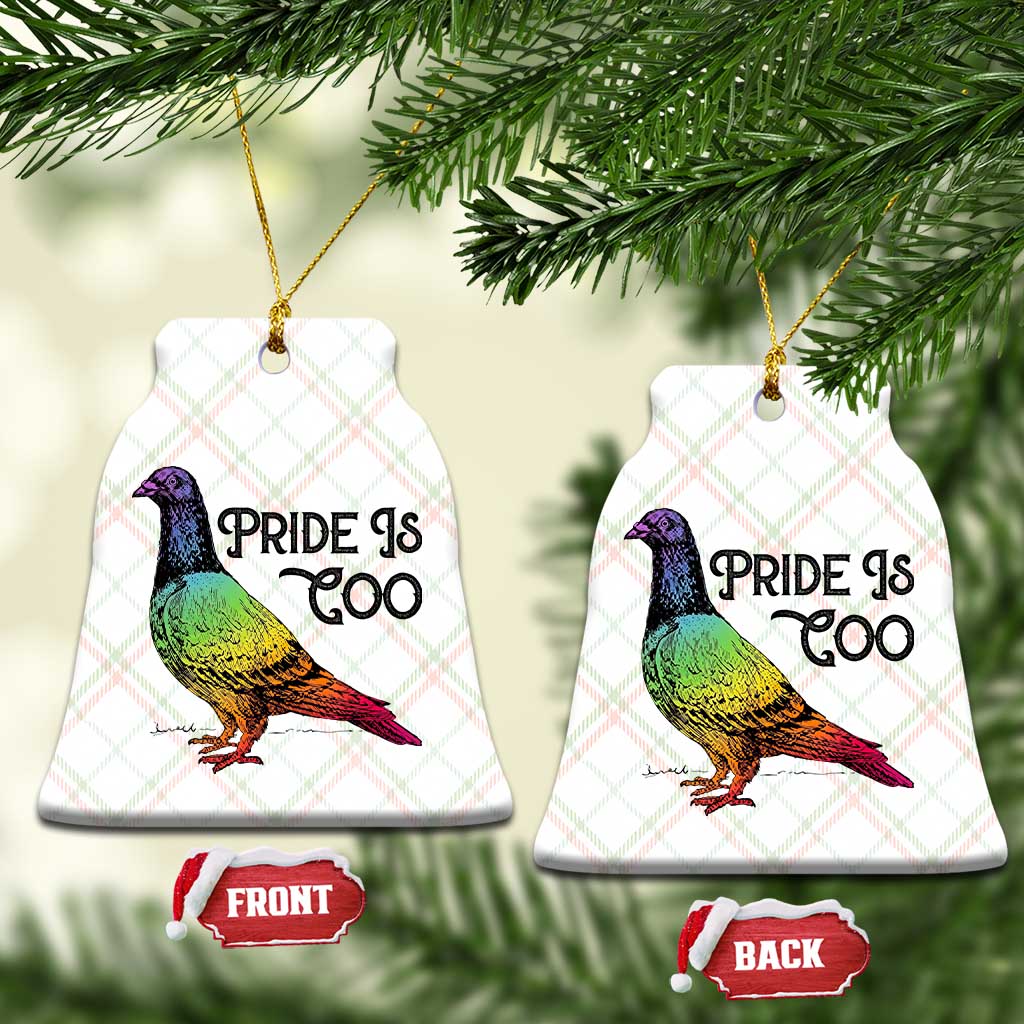 Pride Is Coo Pigeon Ceramic Ornament Funny LGBTQ Pride Month