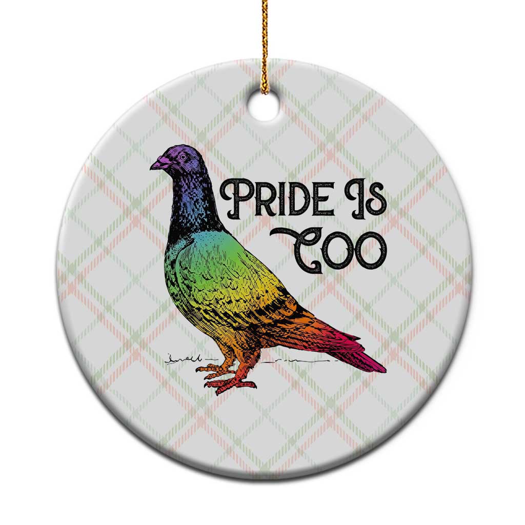 Pride Is Coo Pigeon Ceramic Ornament Funny LGBTQ Pride Month