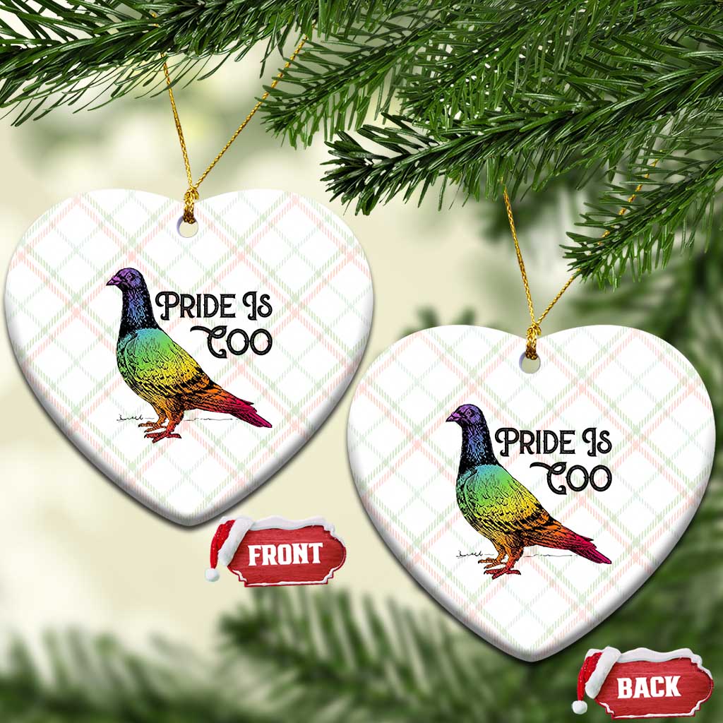 Pride Is Coo Pigeon Ceramic Ornament Funny LGBTQ Pride Month