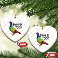 Pride Is Coo Pigeon Ceramic Ornament Funny LGBTQ Pride Month