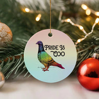 Pride Is Coo Pigeon Ceramic Ornament Funny LGBTQ Pride Month
