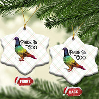 Pride Is Coo Pigeon Ceramic Ornament Funny LGBTQ Pride Month