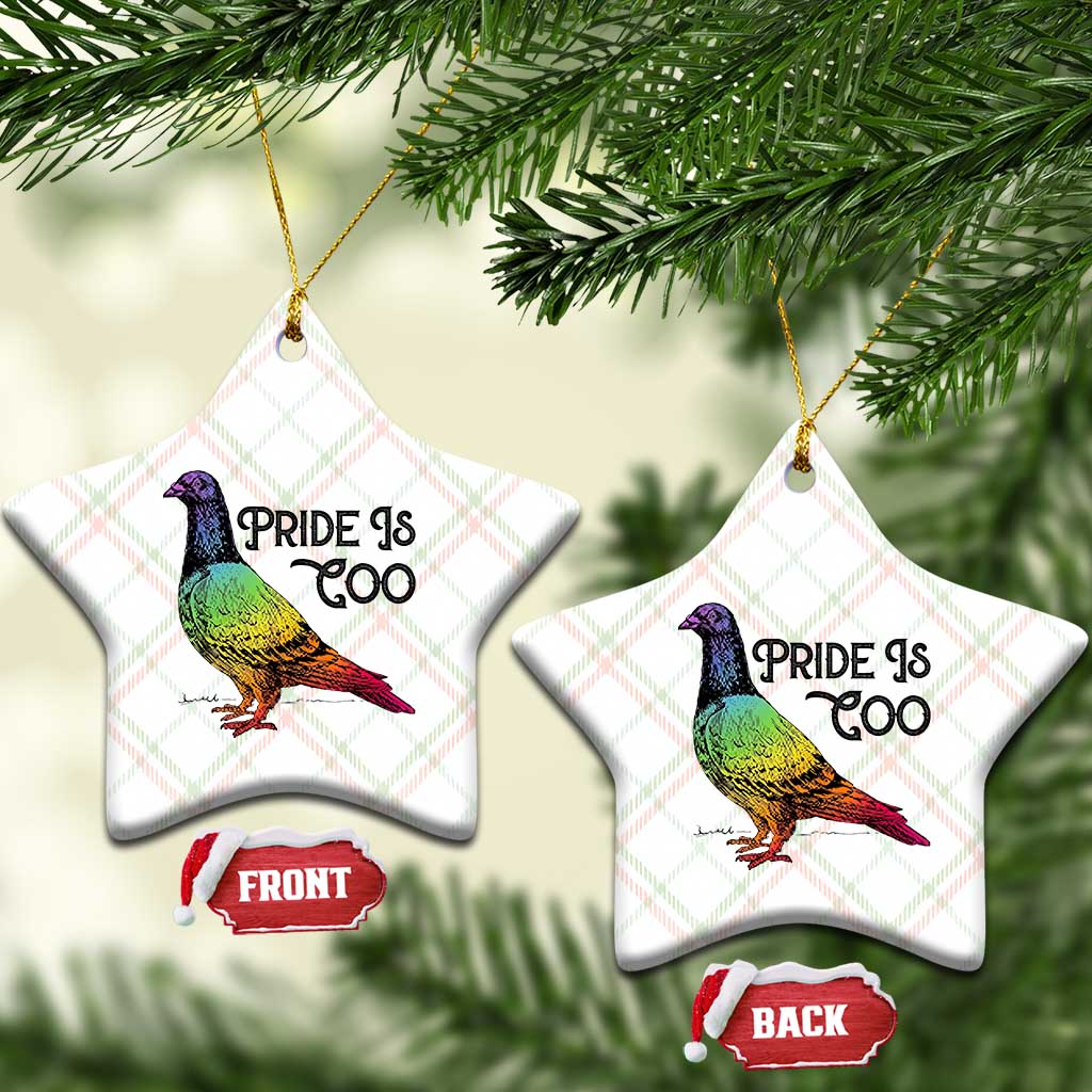 Pride Is Coo Pigeon Ceramic Ornament Funny LGBTQ Pride Month