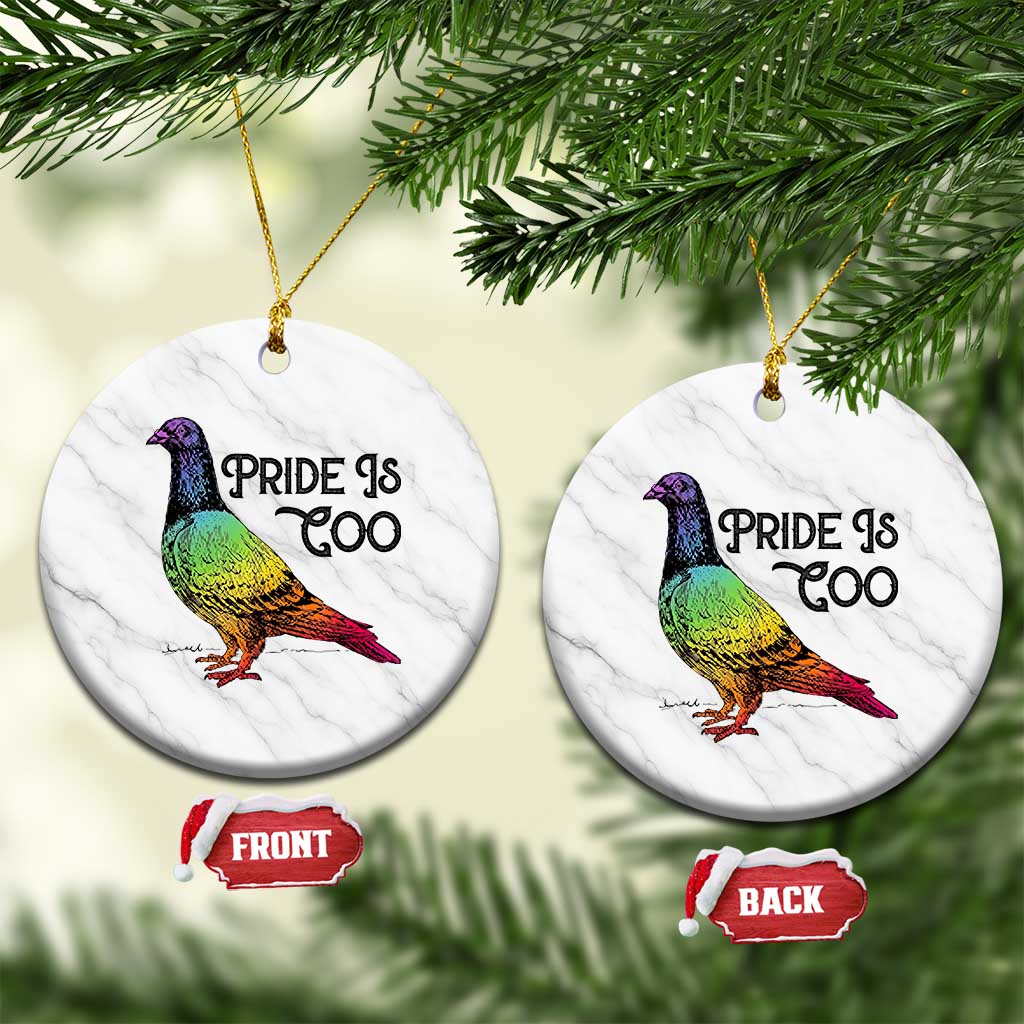 Pride Is Coo Pigeon Ceramic Ornament Funny LGBTQ Pride Month