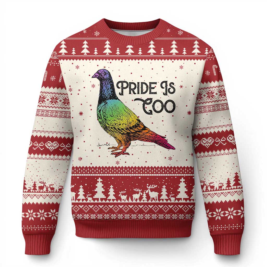 Pride Is Coo Pigeon Ugly Christmas Sweater Funny LGBTQ Pride Month