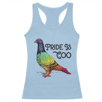 Pride Is Coo Pigeon Racerback Tank Top Funny LGBTQ Pride Month