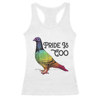 Pride Is Coo Pigeon Racerback Tank Top Funny LGBTQ Pride Month