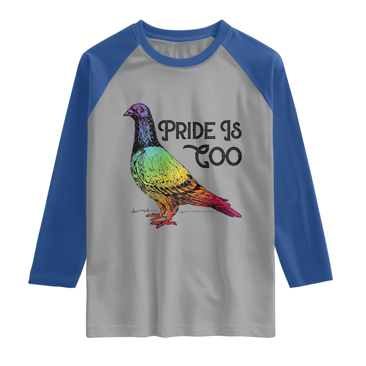Pride Is Coo Pigeon Raglan Shirt Funny LGBTQ Pride Month