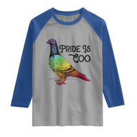 Pride Is Coo Pigeon Raglan Shirt Funny LGBTQ Pride Month