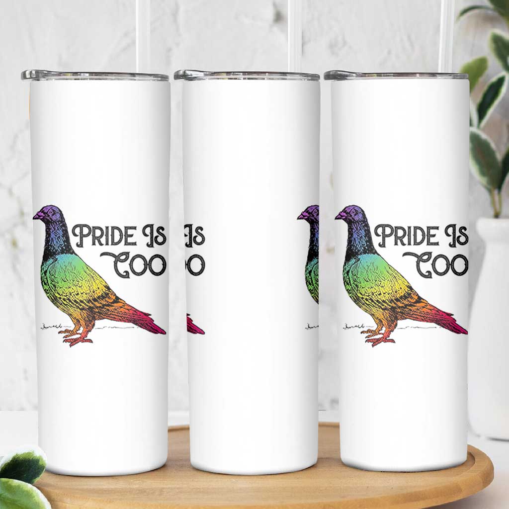 Pride Is Coo Pigeon Skinny Tumbler Funny LGBTQ Pride Month