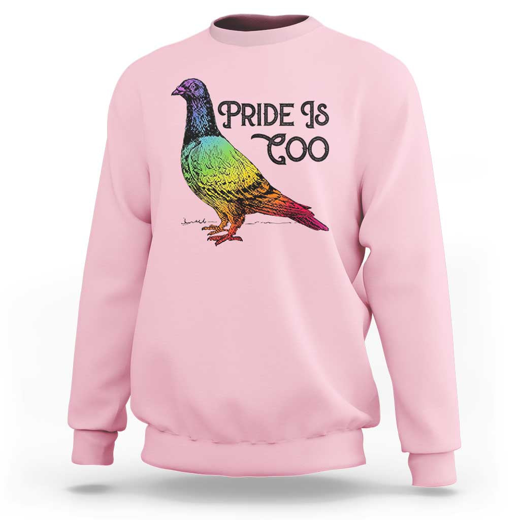 Pride Is Coo Pigeon Sweatshirt Funny LGBTQ Pride Month