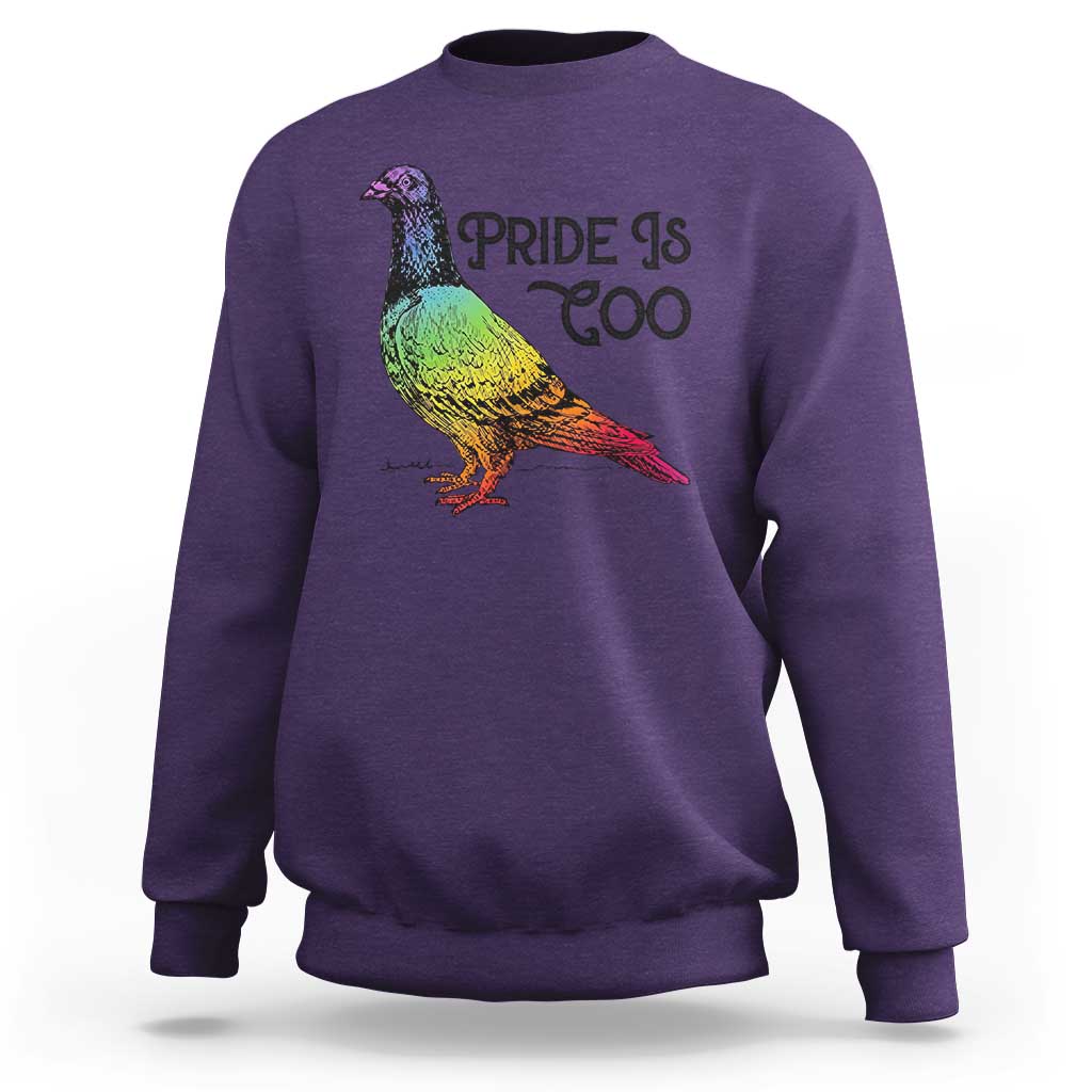 Pride Is Coo Pigeon Sweatshirt Funny LGBTQ Pride Month