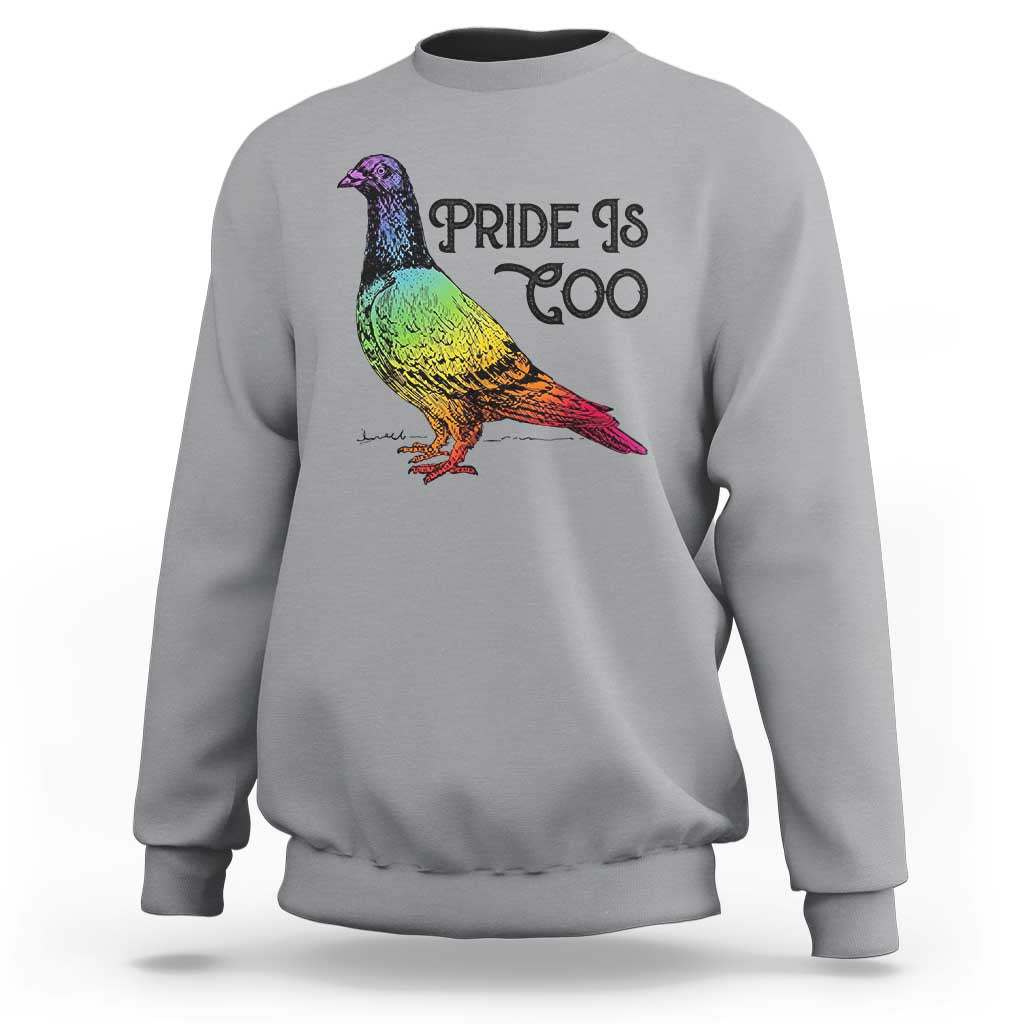 Pride Is Coo Pigeon Sweatshirt Funny LGBTQ Pride Month