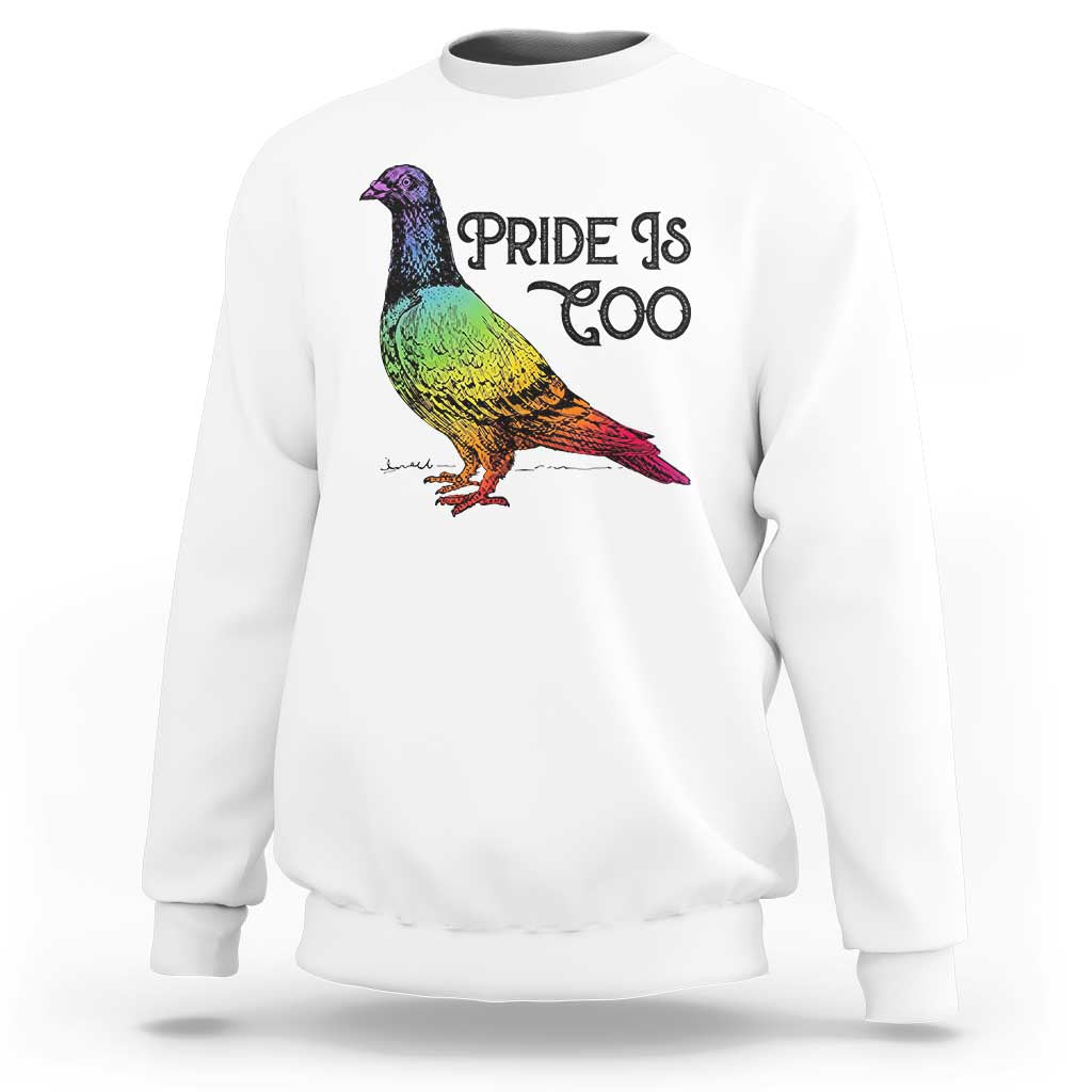 Pride Is Coo Pigeon Sweatshirt Funny LGBTQ Pride Month