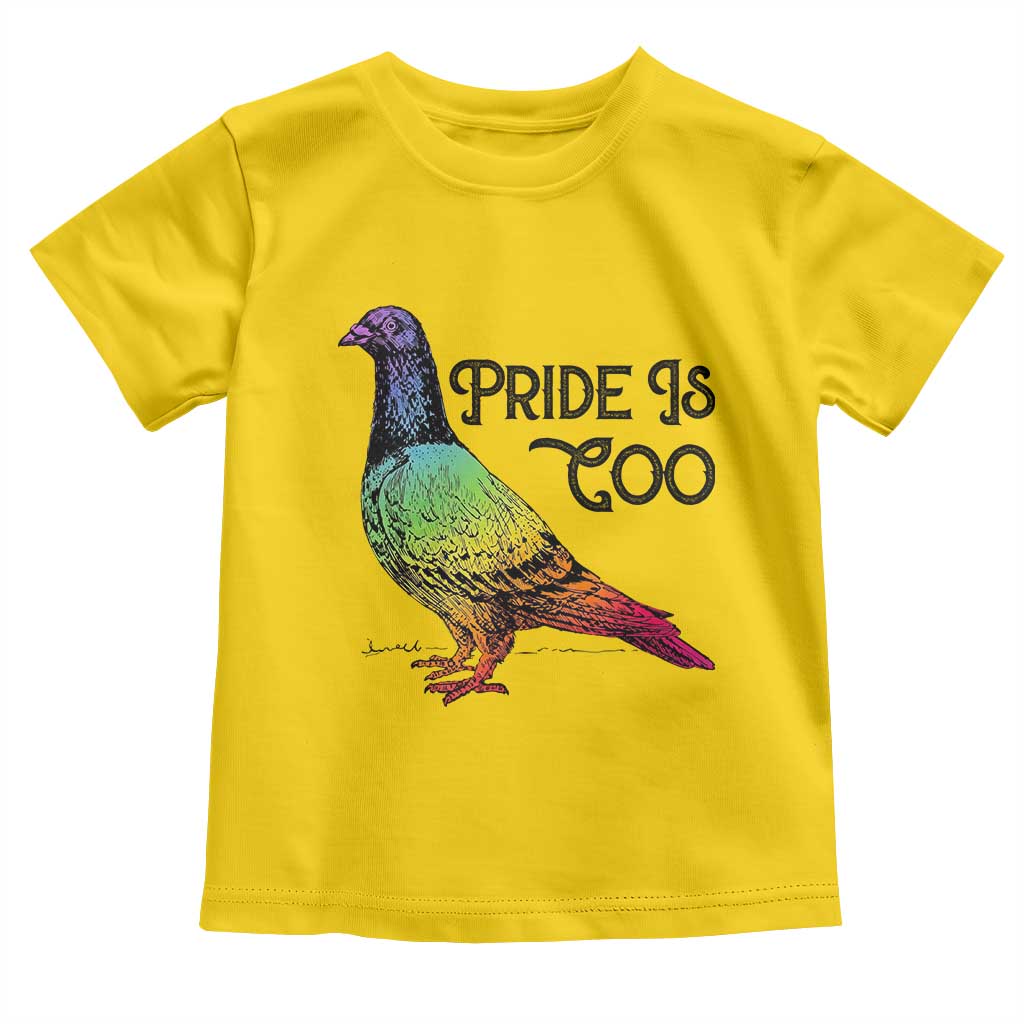 Pride Is Coo Pigeon Toddler T Shirt Funny LGBTQ Pride Month
