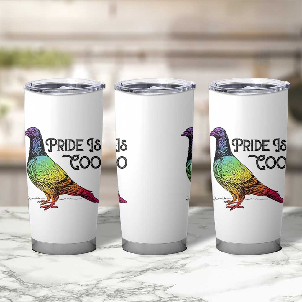 Pride Is Coo Pigeon Tumbler Cup Funny LGBTQ Pride Month