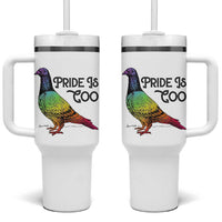 Pride Is Coo Pigeon Tumbler With Handle Funny LGBTQ Pride Month