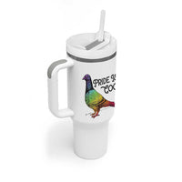 Pride Is Coo Pigeon Tumbler With Handle Funny LGBTQ Pride Month