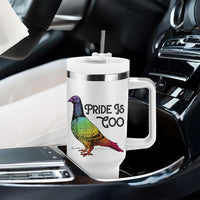 Pride Is Coo Pigeon Tumbler With Handle Funny LGBTQ Pride Month